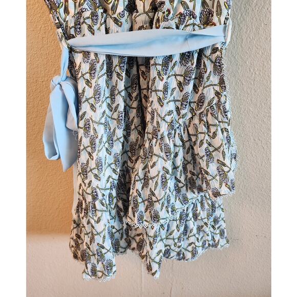 Anthropologie Foxiedox NWT Blue Lexie Cold Shoulder Wrap Dress SZ Small - Picture 5 of 10